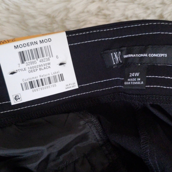 I.N.C. Plus Size Contrast-Stitch Bell-Hem - Picture 7 of 8